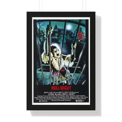 HELL NIGHT 1981 - Framed Movie Poster 16″ x 24″ Black - The Sticker Space