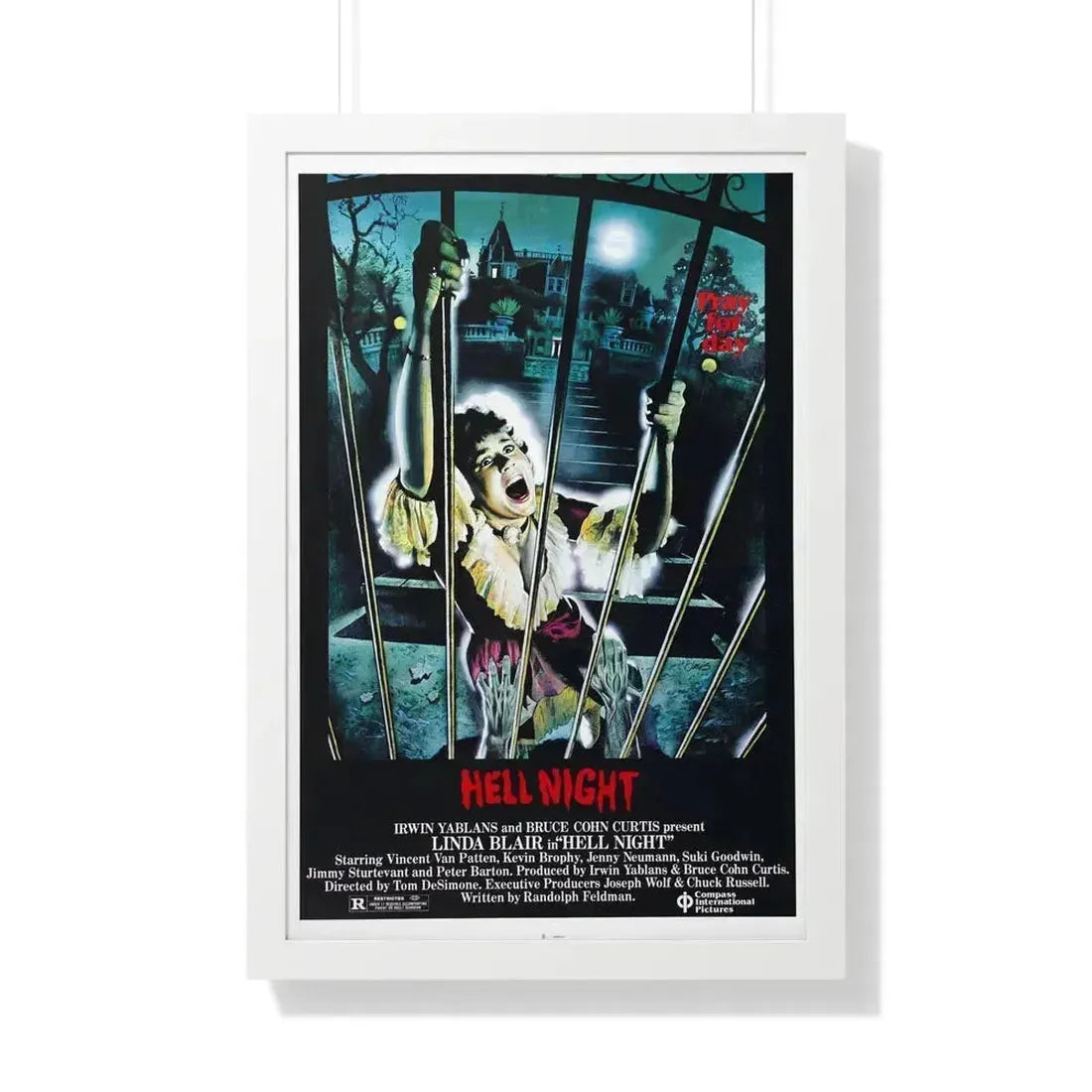 HELL NIGHT 1981 - Framed Movie Poster 20" x 30" White - The Sticker Space