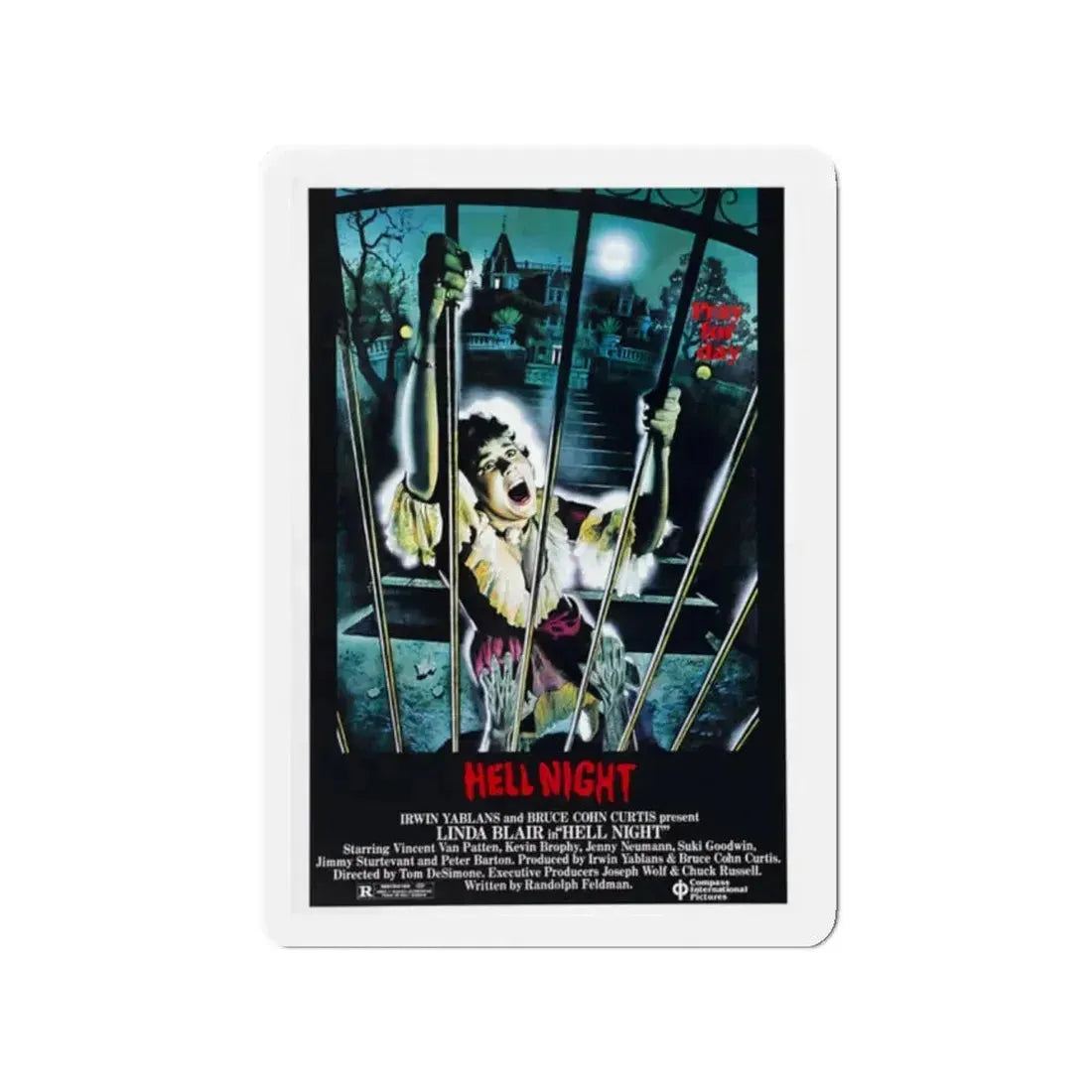 HELL NIGHT 1981 Movie Poster - Refrigerator Magnet 2 Inch - The Sticker Space