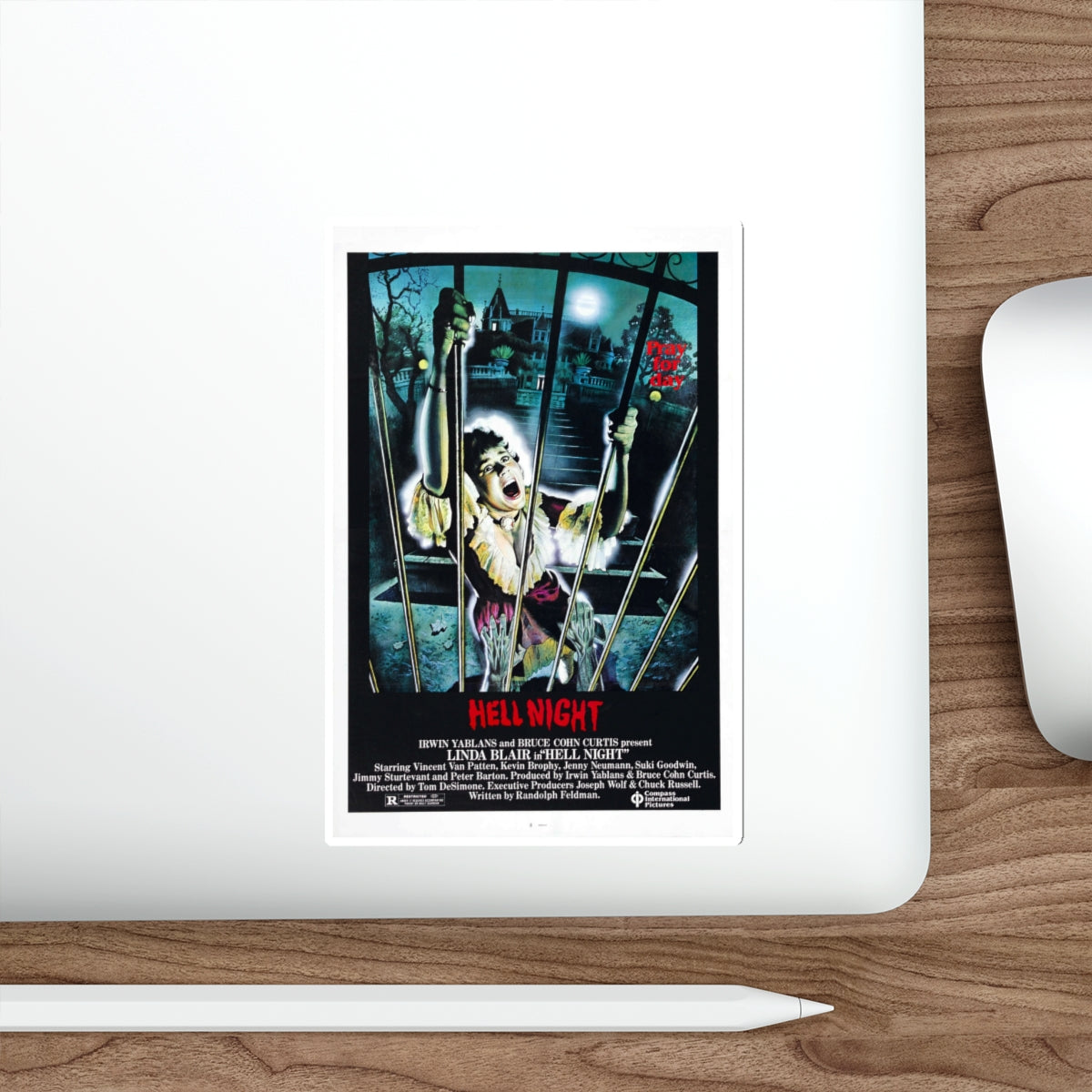 HELL NIGHT 1981 Movie Poster STICKER Vinyl Die-Cut Decal-The Sticker Space