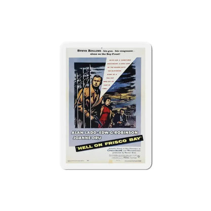 Hell on Frisco Bay 1955 Movie Poster Refrigerator Magnet 5 Inch - The Sticker Space