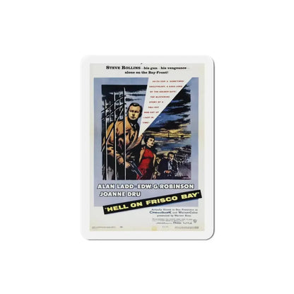 Hell on Frisco Bay 1955 Movie Poster Refrigerator Magnet - The Sticker Space