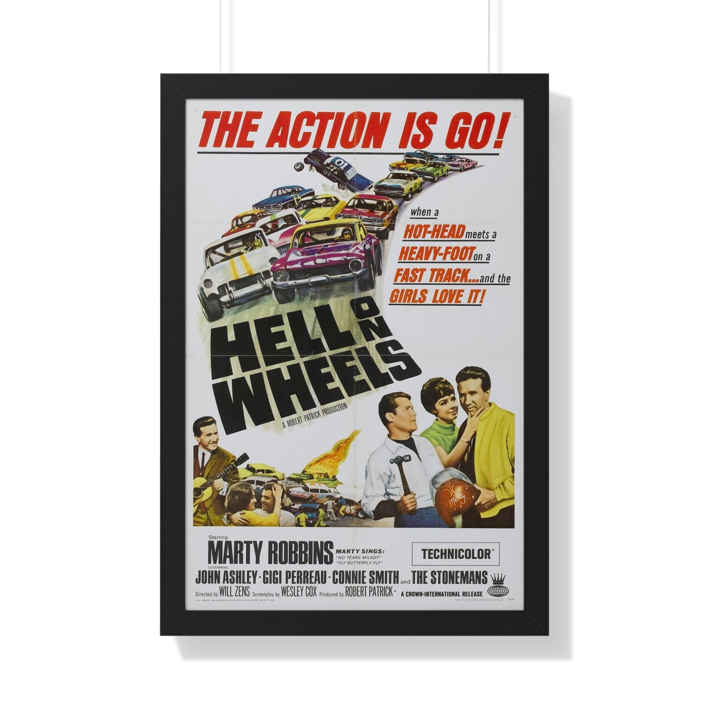 HELL ON WHEELS 1967 - Framed Movie Poster-20" x 30"-The Sticker Space