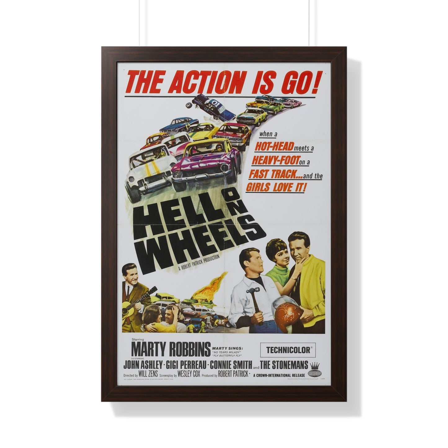 HELL ON WHEELS 1967 - Framed Movie Poster-20" x 30"-The Sticker Space