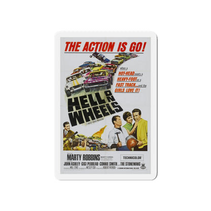 HELL ON WHEELS 1967 Movie Poster - Die-Cut Magnet-6 × 6"-The Sticker Space