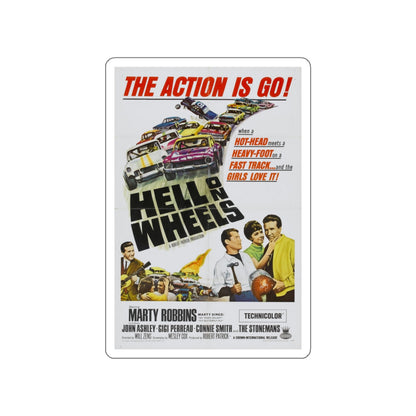 HELL ON WHEELS 1967 Movie Poster STICKER Vinyl Die-Cut Decal-4 Inch-The Sticker Space