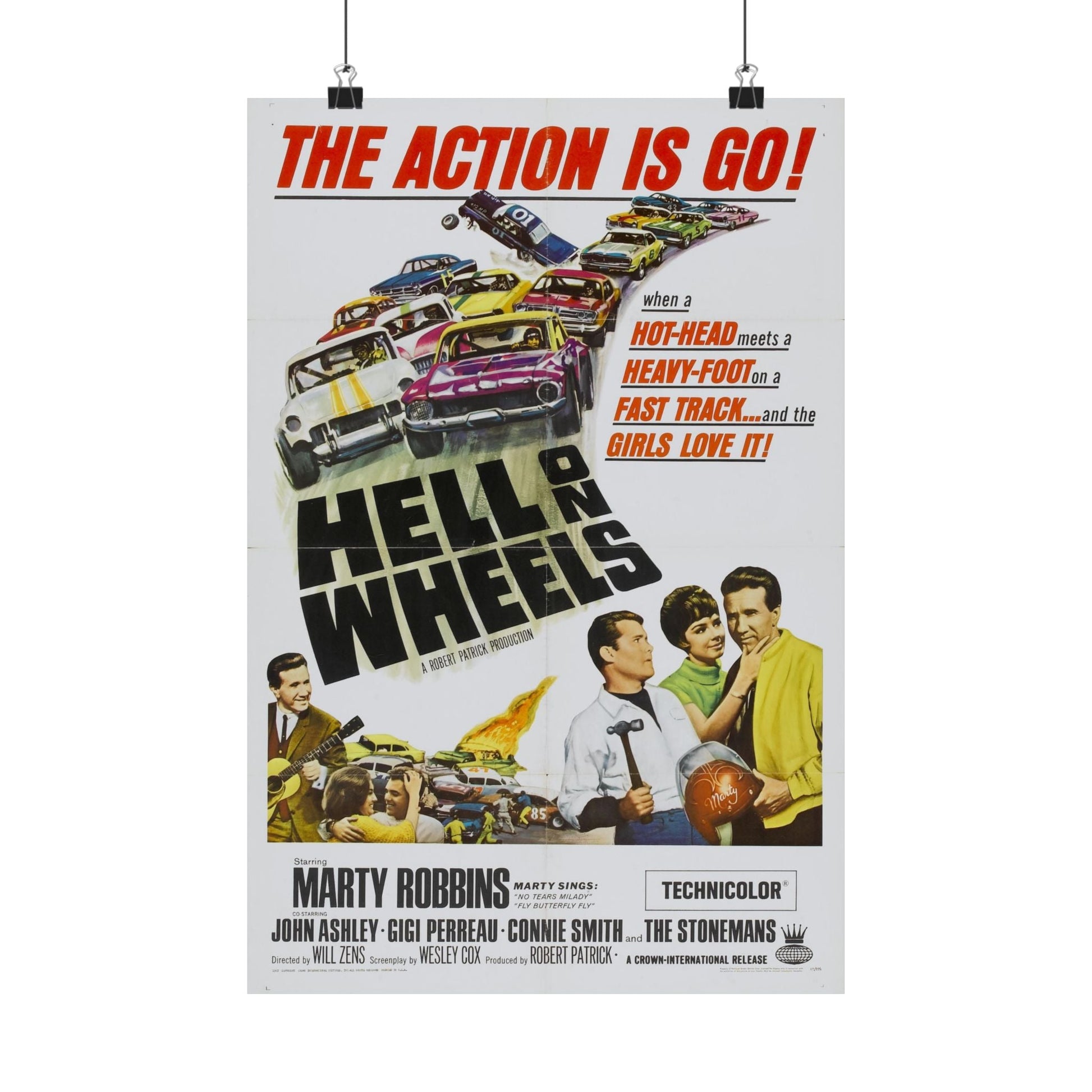 HELL ON WHEELS 1967 - Paper Movie Poster-12″ x 18″-The Sticker Space