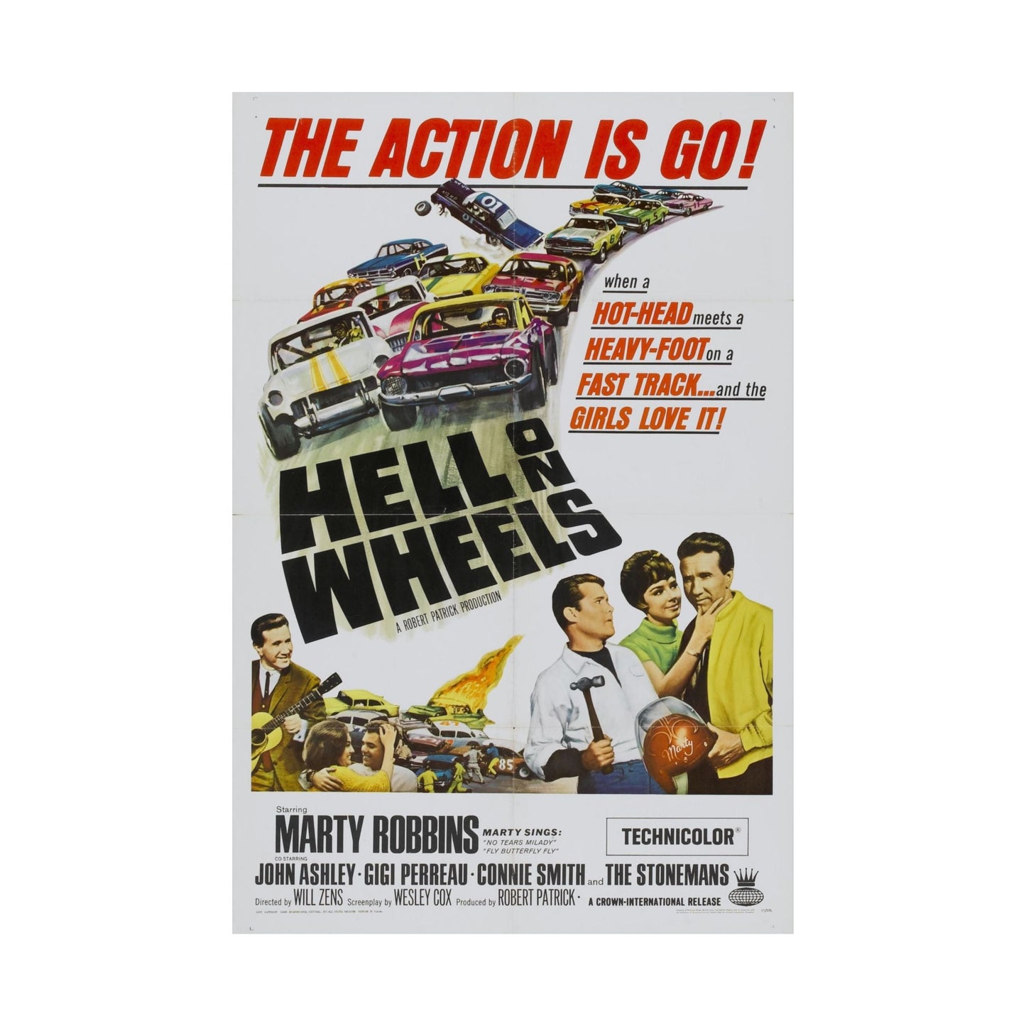 HELL ON WHEELS 1967 - Paper Movie Poster-The Sticker Space