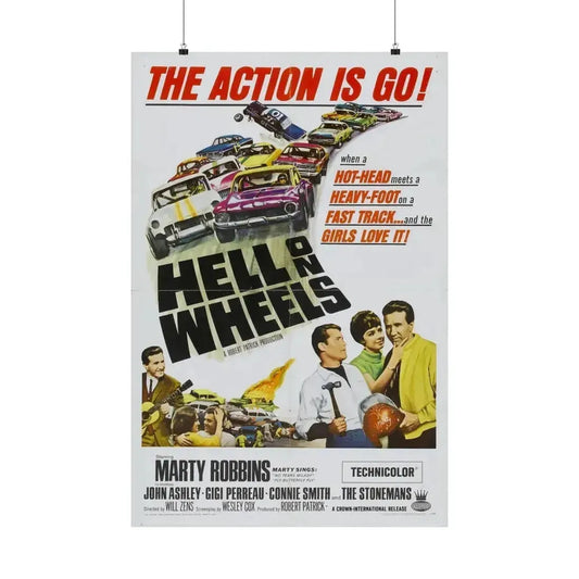 HELL ON WHEELS 1967 - Paper Movie Poster 24″ x 36″ Matte - The Sticker Space