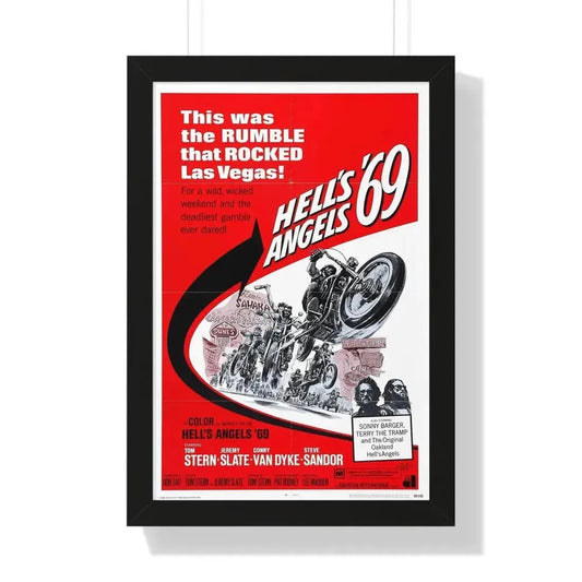 HELL'S ANGELS '69 1969 - Framed Movie Poster 16″ x 24″ Black - The Sticker Space