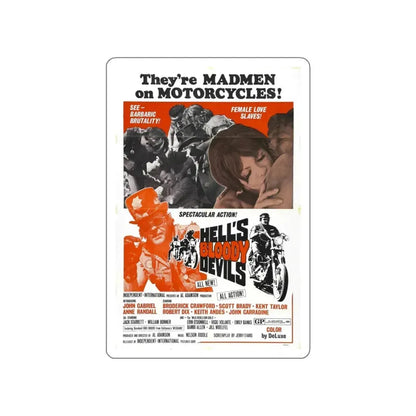 HELL'S BLOODY DEVILS 1970 Movie Poster STICKER Vinyl Die-Cut Decal 6 Inch - The Sticker Space