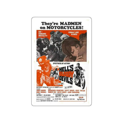 HELL'S BLOODY DEVILS 1970 Movie Poster STICKER Vinyl Die-Cut Decal - The Sticker Space