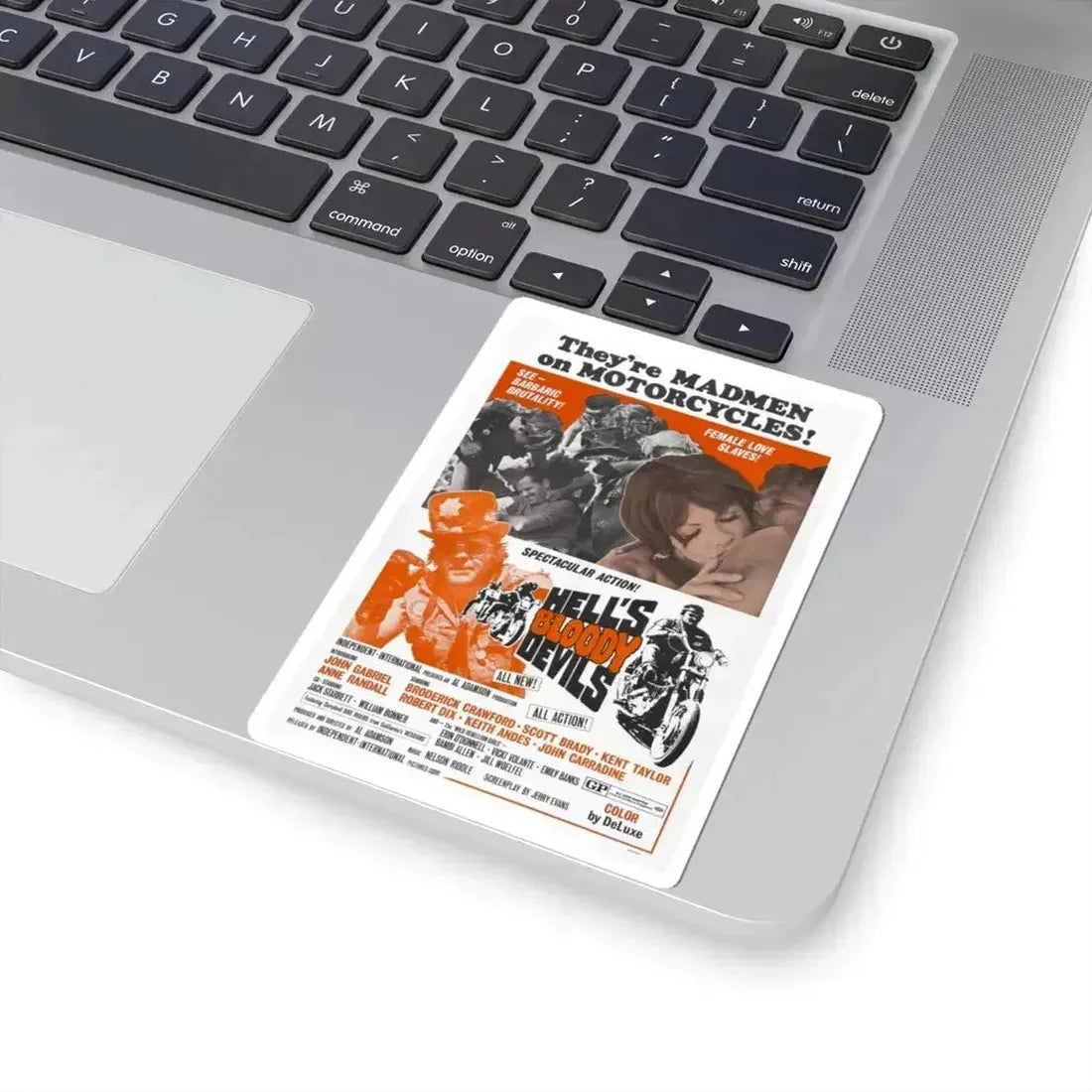 Hell's Bloody Devils 1970 Movie Poster - STICKER Vinyl Kiss-Cut Decal - The Sticker Space