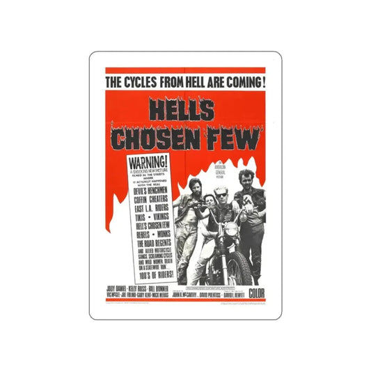 HELL'S CHOSEN FEW 1968 Movie Poster STICKER Vinyl Die-Cut Decal 2 Inch - The Sticker Space