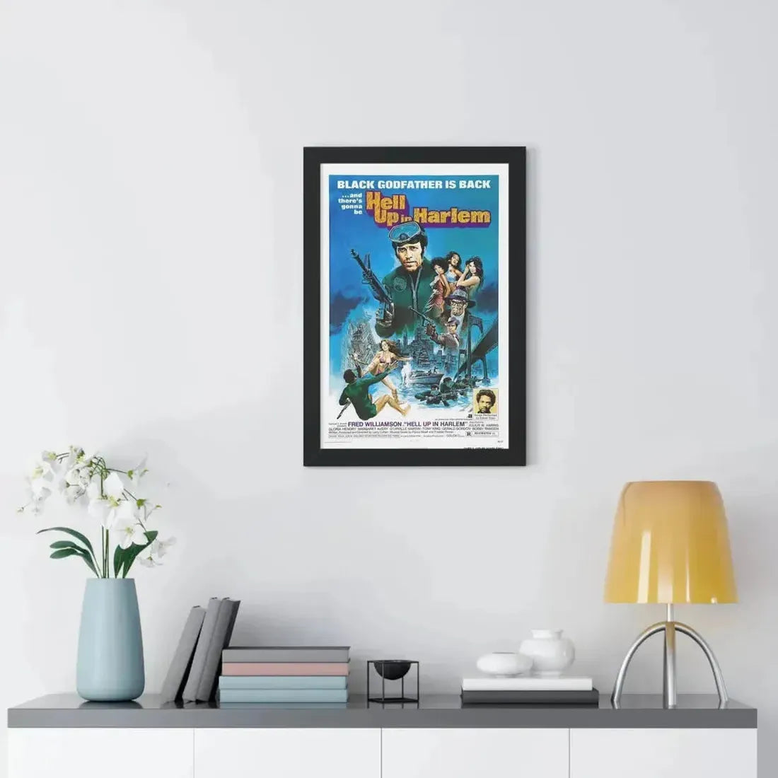 HELL UP IN HARLEM 1973 - Framed Movie Poster - The Sticker Space