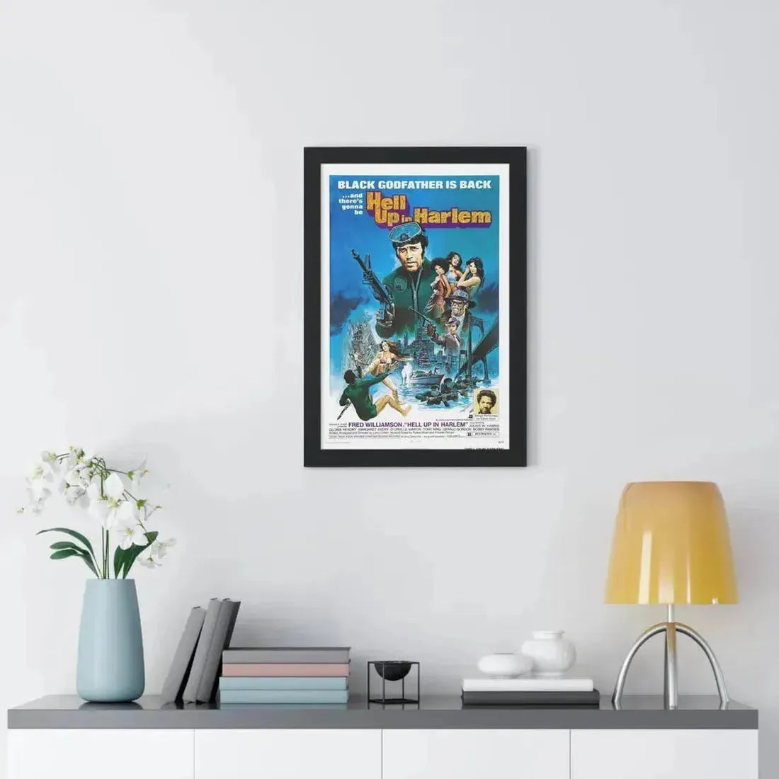 HELL UP IN HARLEM 1973 - Framed Movie Poster - The Sticker Space