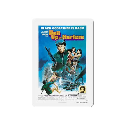 HELL UP IN HARLEM 1973 Movie Poster - Refrigerator Magnet - The Sticker Space