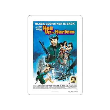 HELL UP IN HARLEM 1973 Movie Poster STICKER Vinyl Die-Cut Decal 3 Inch - The Sticker Space