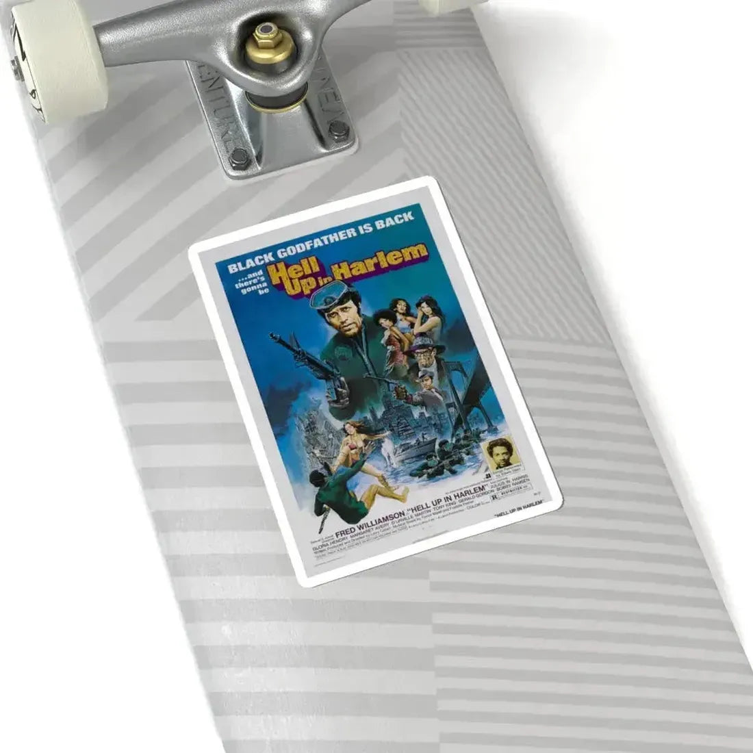 Hell Up in Harlem 1973 Movie Poster - STICKER Vinyl Kiss-Cut Decal - The Sticker Space