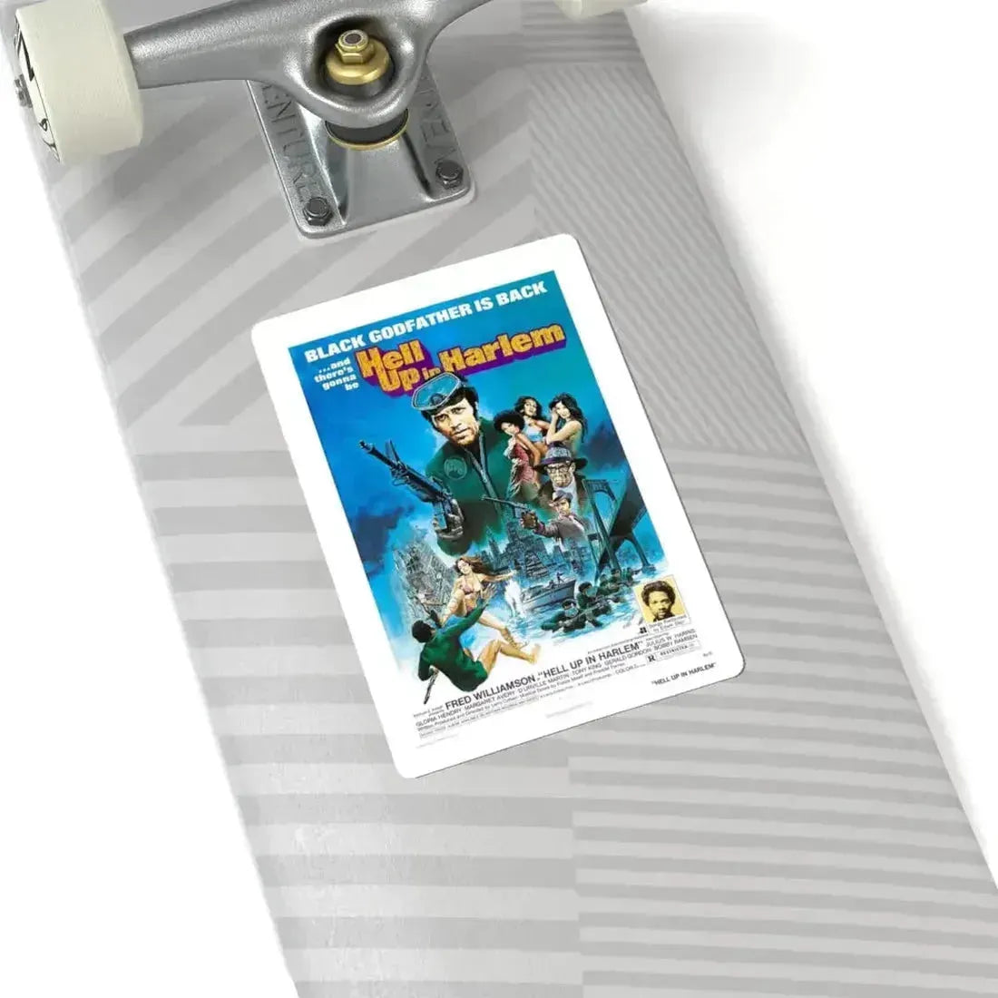 HELL UP IN HARLEM 1973 Movie Poster - STICKER Vinyl Kiss-Cut Decal - The Sticker Space