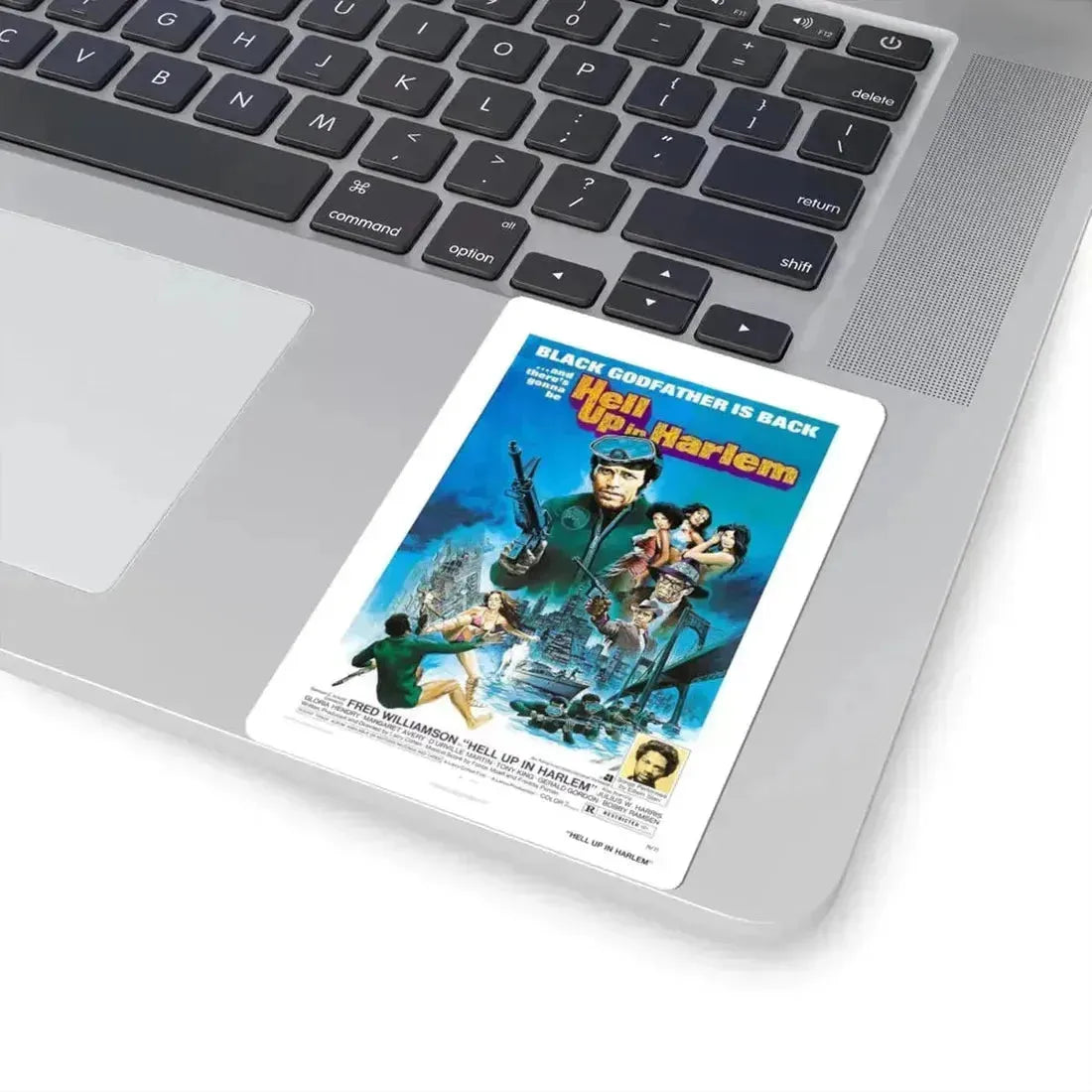 HELL UP IN HARLEM 1973 Movie Poster - STICKER Vinyl Kiss-Cut Decal - The Sticker Space