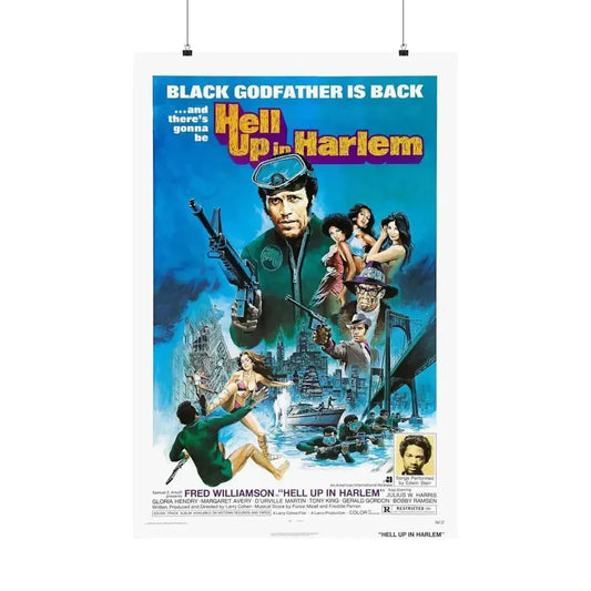 HELL UP IN HARLEM 1973 - Paper Movie Poster 24″ x 36″ Matte - The Sticker Space