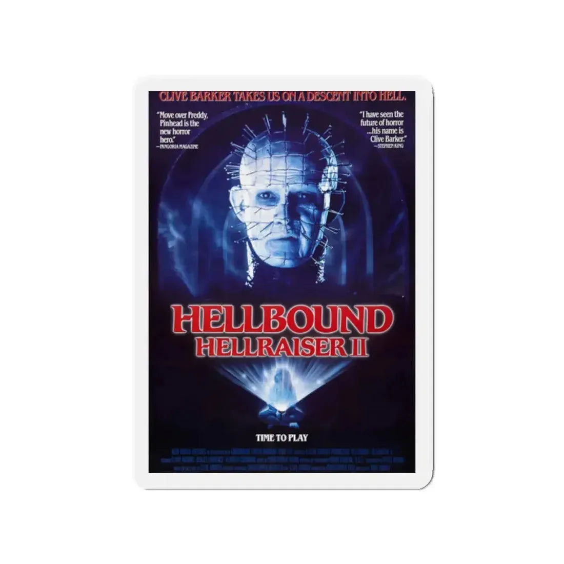 HELLBOUND - HELLRAISER II 1988 Movie Poster - Refrigerator Magnet 2 Inch - The Sticker Space