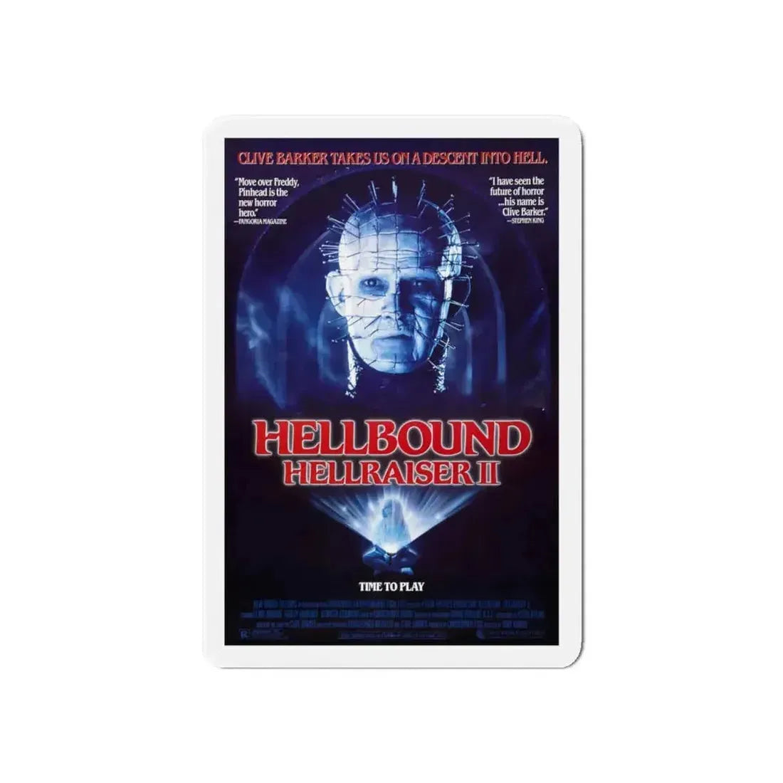 HELLBOUND - HELLRAISER II 1988 Movie Poster - Refrigerator Magnet - The Sticker Space