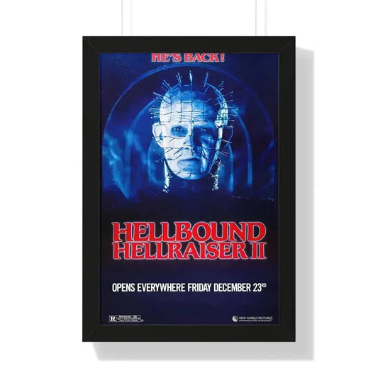 HELLBOUND - HELLRAISER II (TEASER) 1988 - Framed Movie Poster 16″ x 24″ Black - The Sticker Space