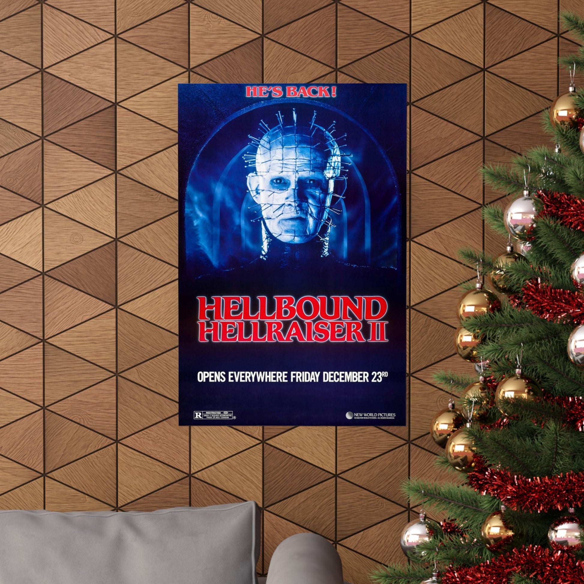 HELLBOUND - HELLRAISER II (TEASER) 1988 - Paper Movie Poster-The Sticker Space