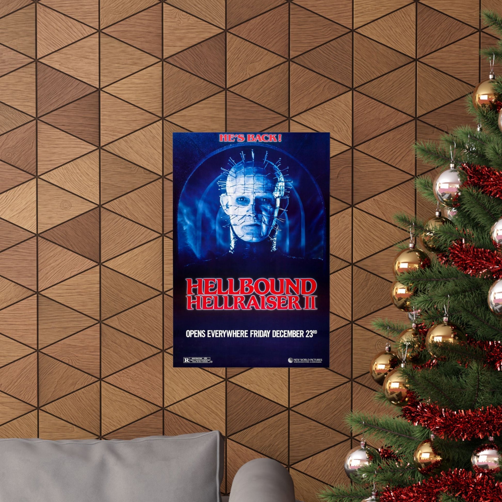 HELLBOUND - HELLRAISER II (TEASER) 1988 - Paper Movie Poster-The Sticker Space