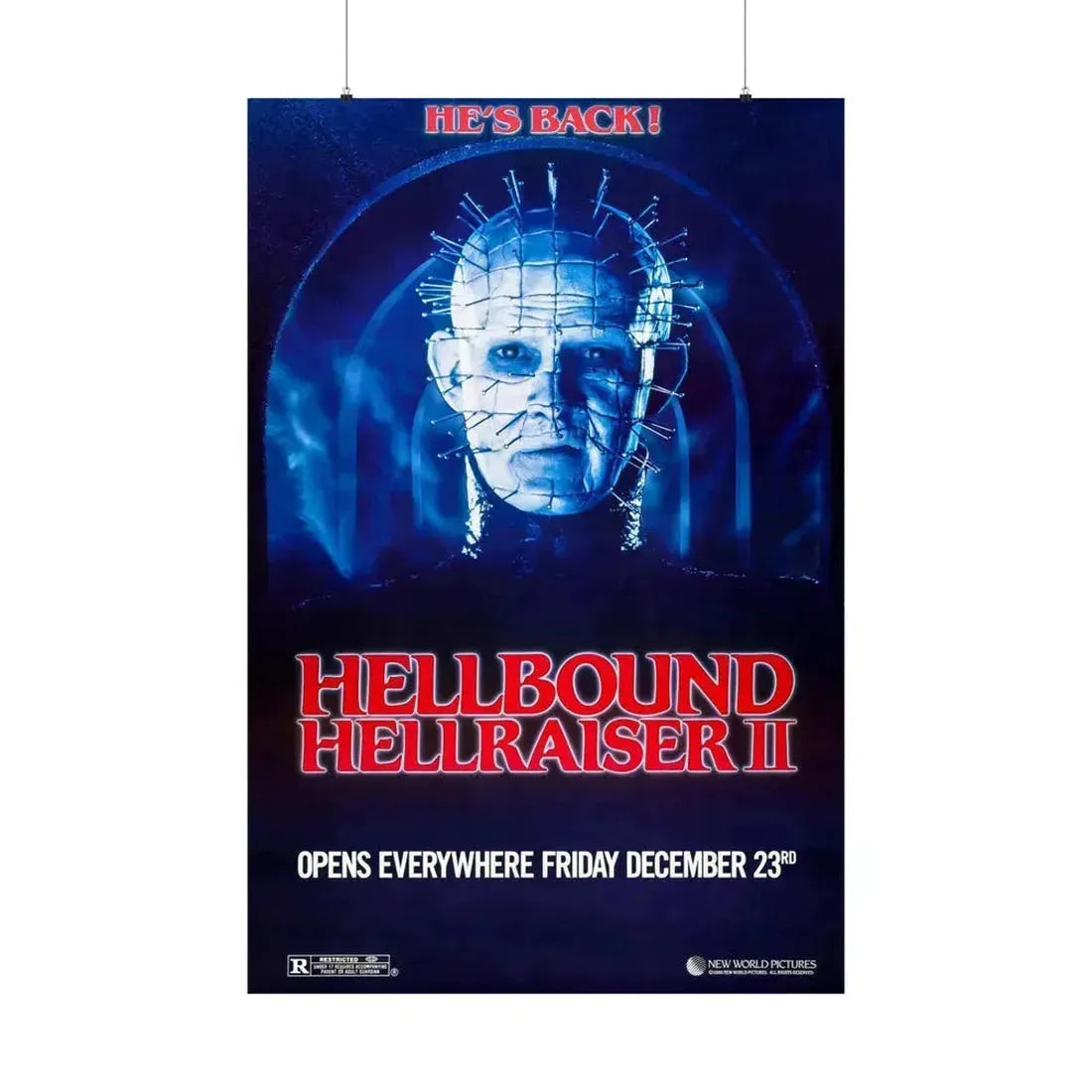 HELLBOUND - HELLRAISER II (TEASER) 1988 - Paper Movie Poster 36" x 54" Matte - The Sticker Space