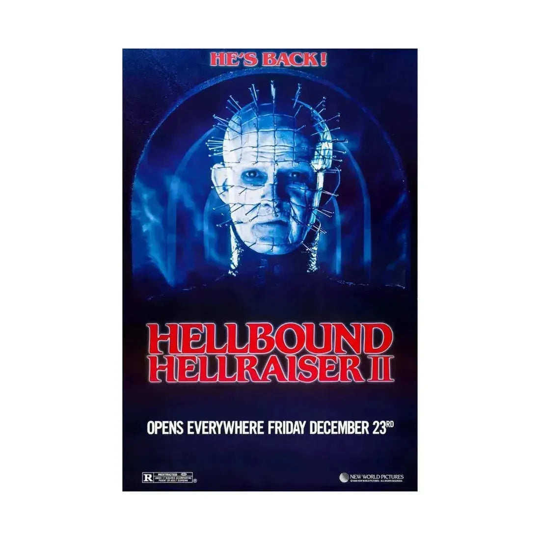 HELLBOUND - HELLRAISER II (TEASER) 1988 - Paper Movie Poster - The Sticker Space