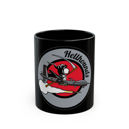 Hellbound Snoopy 20th ASq (U.S. Air Force) Black Coffee Mug-11oz-The Sticker Space