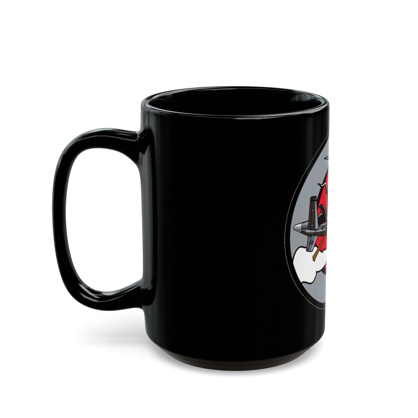 Hellbound Snoopy 20th ASq (U.S. Air Force) Black Coffee Mug-The Sticker Space