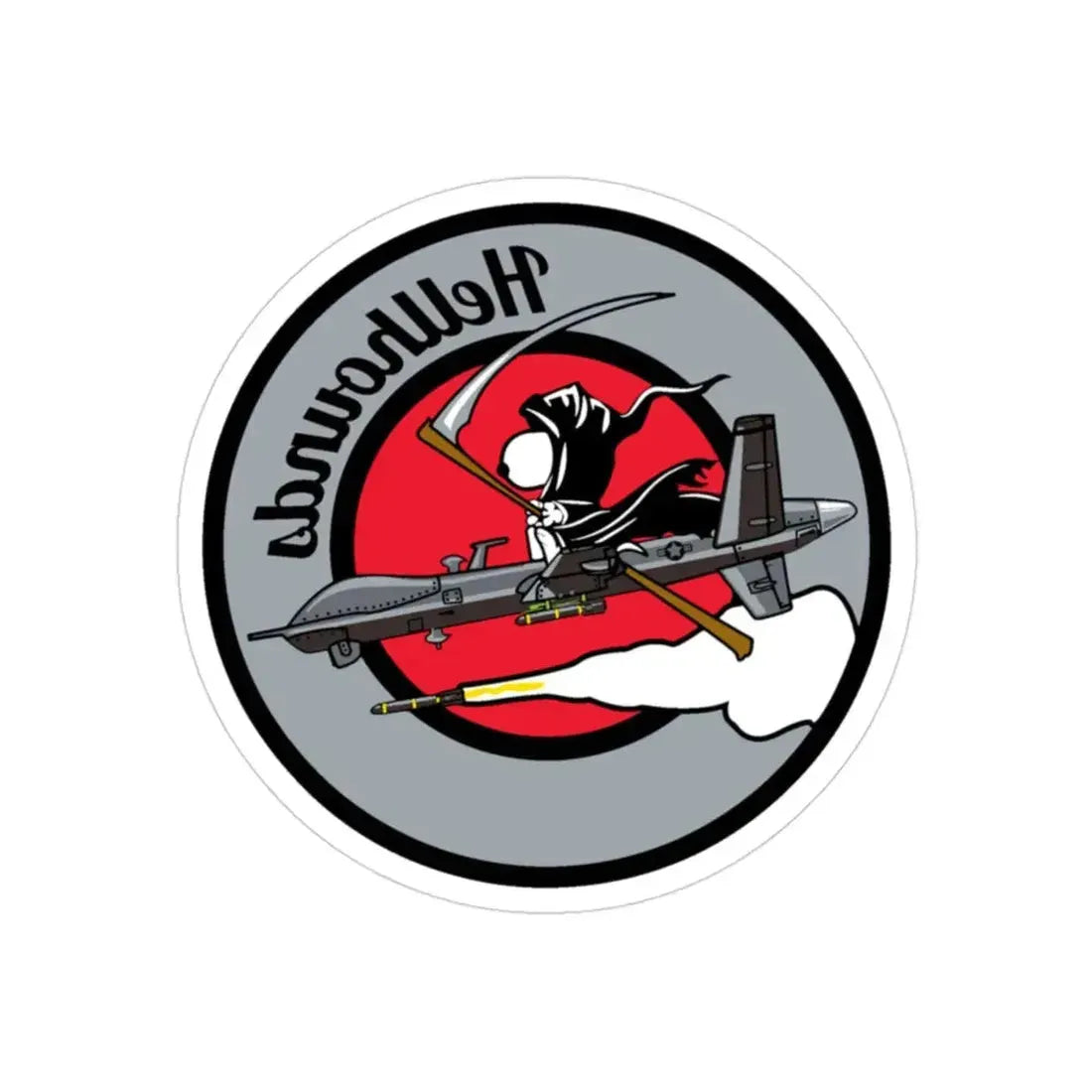 Hellbound Snoopy 20th ASq (U.S. Air Force) REVERSE PRINT Transparent Die-Cut STICKER 3 Inch Die-Cut Transparent - The Sticker Space