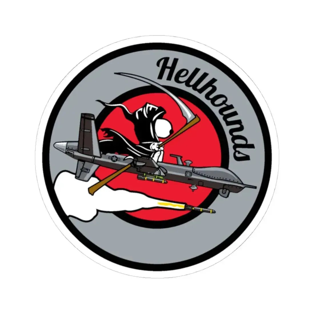 Hellbound Snoopy 20th ASq (U.S. Air Force) STICKER Vinyl Kiss-Cut Decal 4 Inch White - The Sticker Space