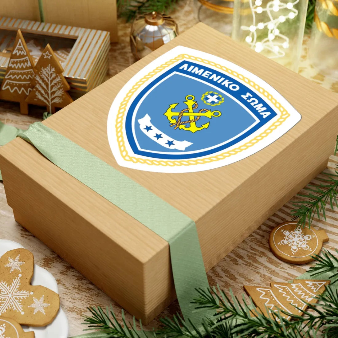 Hellenic Coast Guard Logo (Greece) (Coat of Arms) STICKER Vinyl Kiss-Cut Decal - The Sticker Space