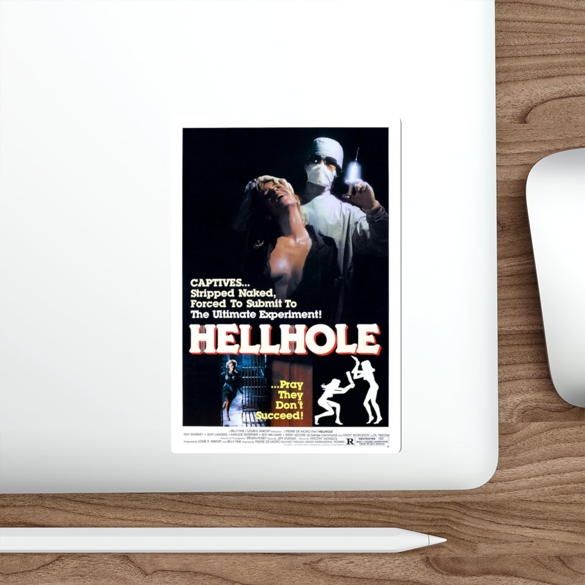 HELLHOLE 1985 Movie Poster STICKER Vinyl Die-Cut Decal-The Sticker Space