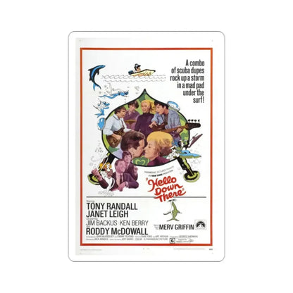 Hello Down There 1969 Movie Poster STICKER Vinyl Die-Cut Decal 2 Inch - The Sticker Space