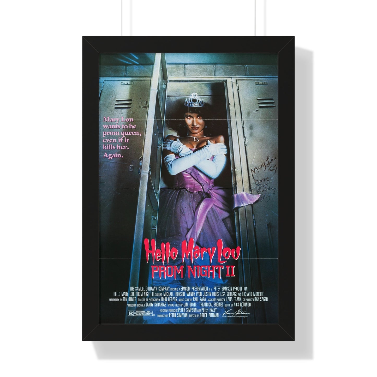 HELLO MARY LOU PROM NIGHT II 1987 - Framed Movie Poster-16″ x 24″-The Sticker Space