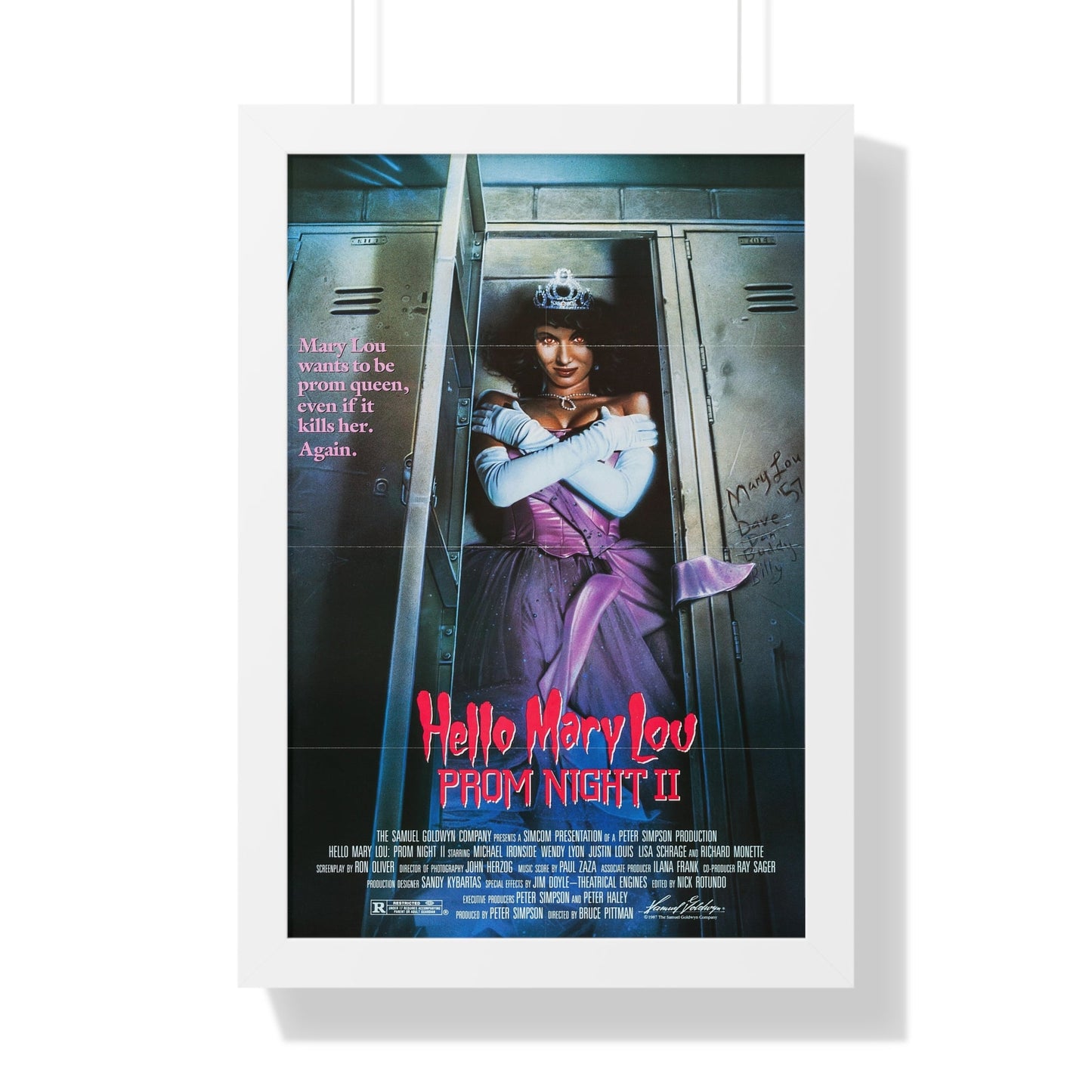 HELLO MARY LOU PROM NIGHT II 1987 - Framed Movie Poster-16″ x 24″-The Sticker Space