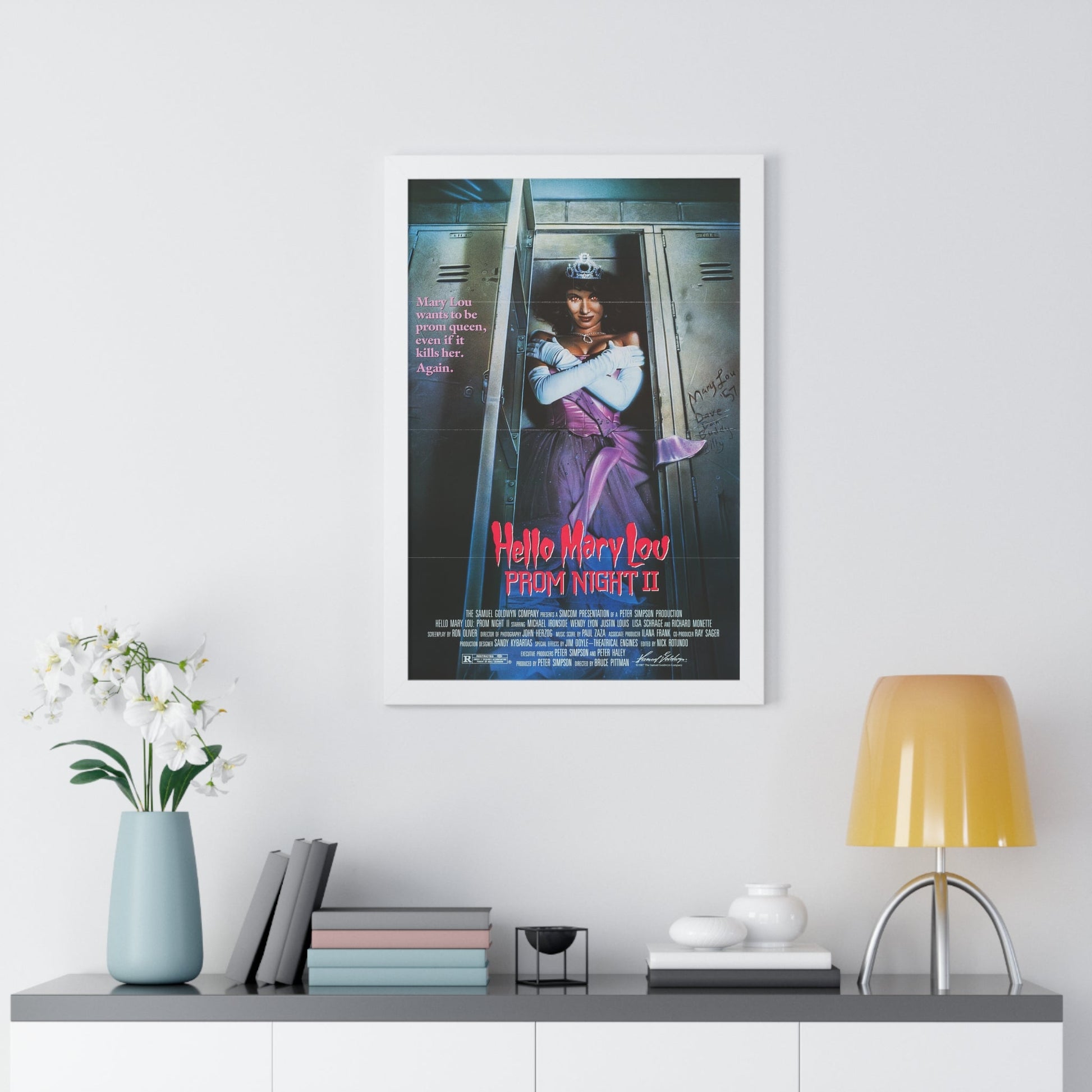 HELLO MARY LOU PROM NIGHT II 1987 - Framed Movie Poster-The Sticker Space