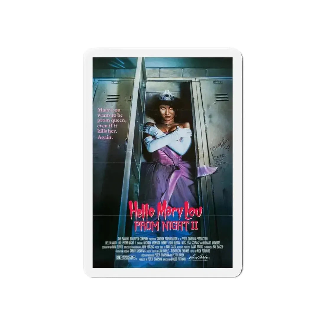 HELLO MARY LOU PROM NIGHT II 1987 Movie Poster - Refrigerator Magnet - The Sticker Space