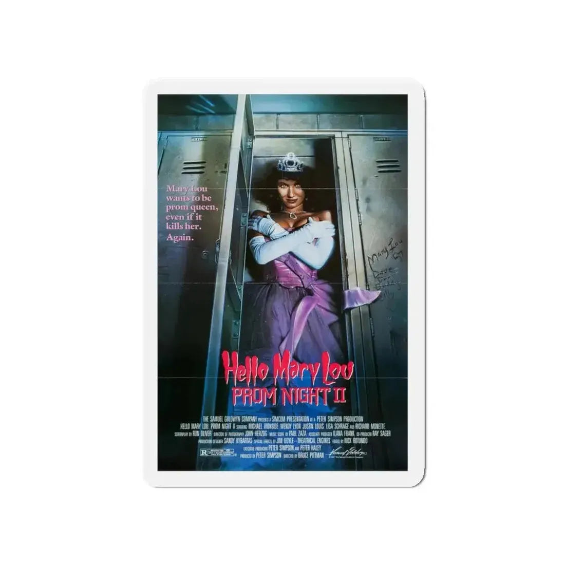 HELLO MARY LOU PROM NIGHT II 1987 Movie Poster - Refrigerator Magnet - The Sticker Space
