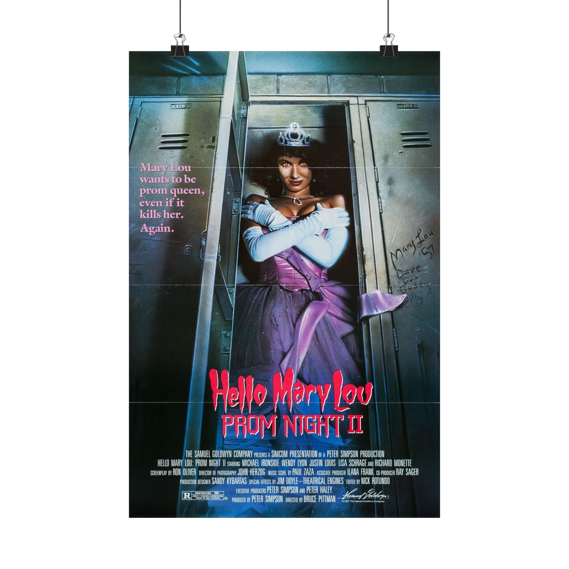 HELLO MARY LOU PROM NIGHT II 1987 - Paper Movie Poster-12″ x 18″-The Sticker Space