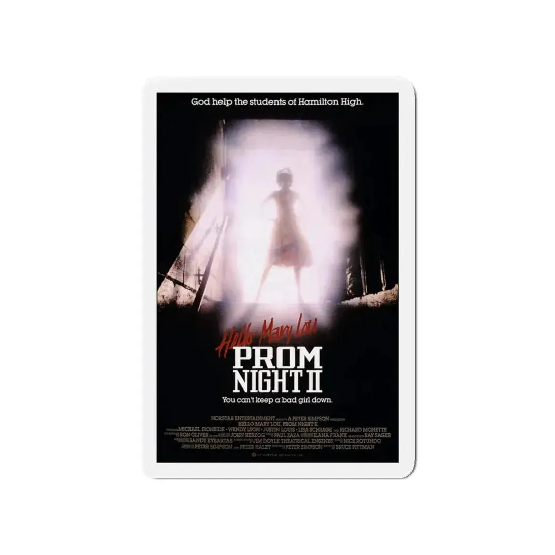 HELLO MARY LOU PROM NIGHT II (2) 1987 Movie Poster - Refrigerator Magnet 4 Inch - The Sticker Space