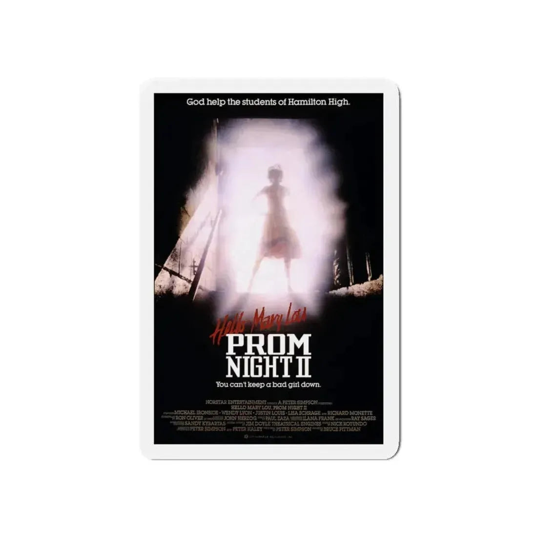 HELLO MARY LOU PROM NIGHT II (2) 1987 Movie Poster - Refrigerator Magnet 5 Inch - The Sticker Space