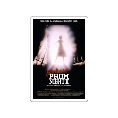 HELLO MARY LOU PROM NIGHT II (2) 1987 Movie Poster STICKER Vinyl Die-Cut Decal 2 Inch - The Sticker Space