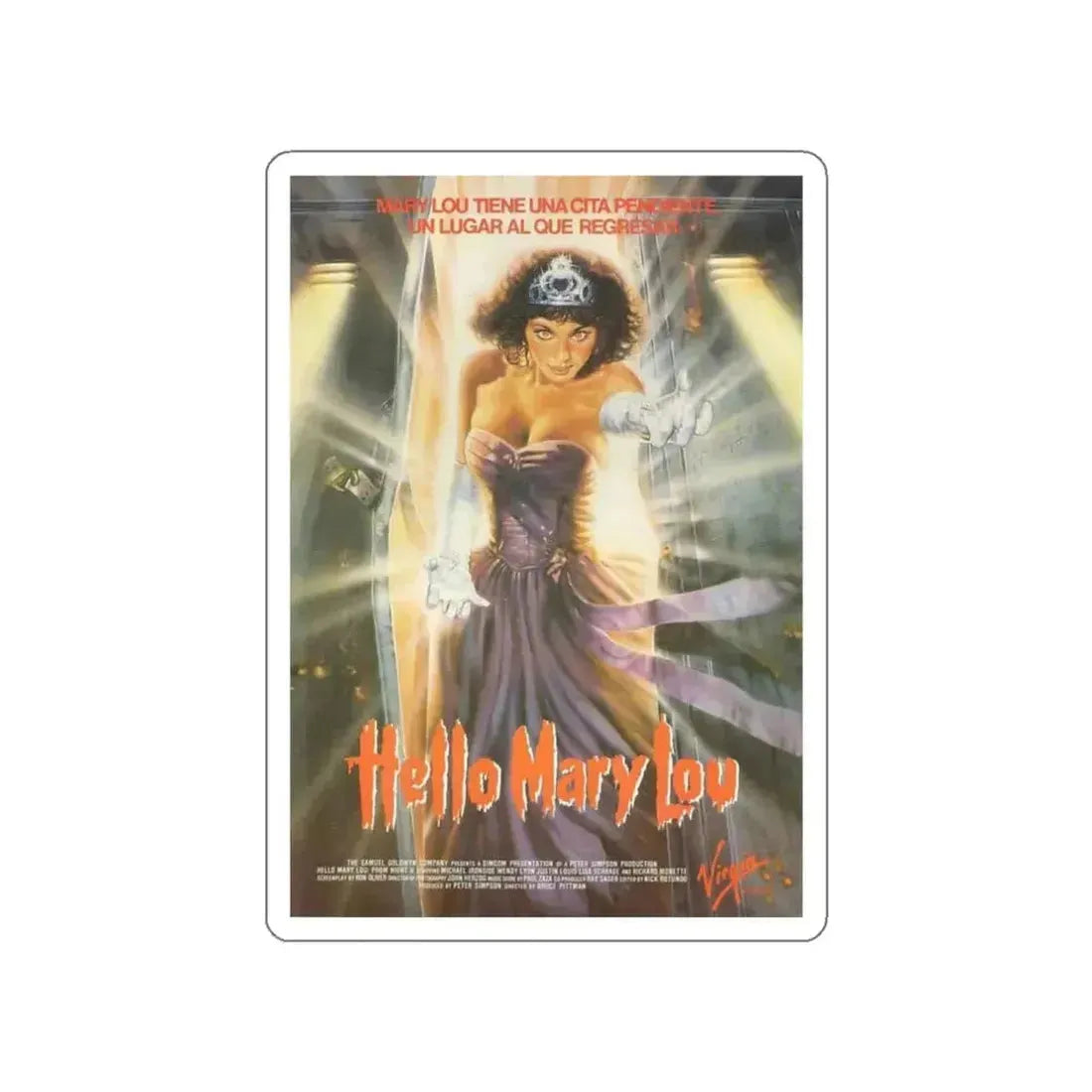 HELLO MARY LOU PROM NIGHT II (3) 1987 Movie Poster STICKER Vinyl Die-Cut Decal 3 Inch - The Sticker Space